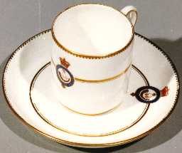 Coffee Cup & Saucer, 68th Light Infantry, c1870