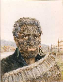 Watercolour, Maori Chief