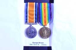 British War Medal (1914-20) - 8-4154 PTE. G.BROWN. DURH.L.I.