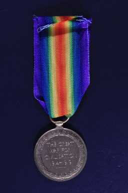 Victory Medal (1914-18) - 9672 T.W.O.CL.1. W.E. HOLMES. 