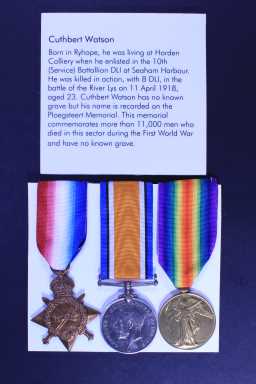 British War Medal (1914-20) - 20728 PTE. C. WATSON. DURH.L.I