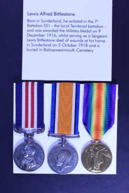 British War Medal (1914-20) - 2543 SJT. L.A. BITTLESTONE. DU