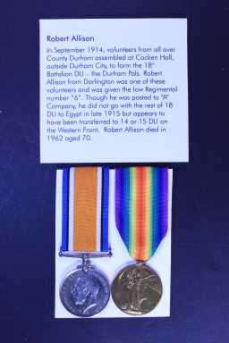 Victory Medal (1914-18) - 6 PTE. R. ALLISON. DURH.L.I.