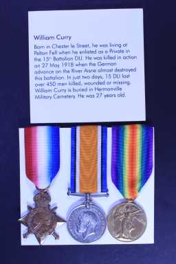 British War Medal (1914-20) - 19505 PTE. W. CURRY. DURH.L.I.