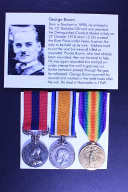 Victory Medal (1914-18) - 3842 PTE. G. BROWN. DURH.L.I.