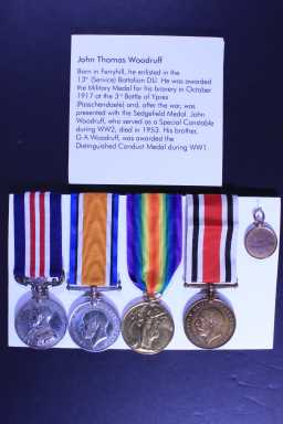 British War Medal (1914-20) - 22-1014 SJT J.T. WOODRUFF DLI