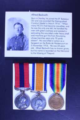 Distinguished Conduct Medal - 3520 L.CPL A. BECKWITH.1/8 DUR