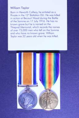 Victory Medal (1914-18) - 21197 PTE. W. TAYLOR. D.L.I