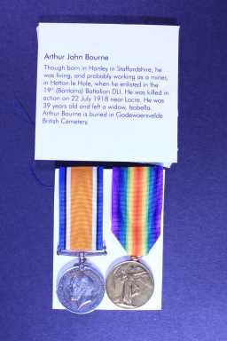 British War Medal (1914-20) - 36145 PTE. A.J. BOURNE. DURH.L