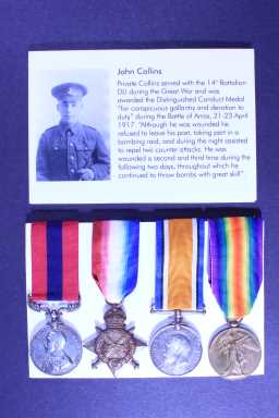 Distinguished Conduct Medal - 15405 PTE. J.T. COLLINS. 14/DU