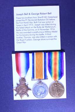 Victory Medal (1914-18) - 9-1166 PTE. G. BELL. DURH. L.I