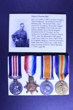 British War Medal (1914-20) - 18-1215 A-SGT. E.C. BELL. DLI
