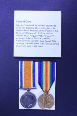 Victory Medal (1914-18) - 81414 PTE. E. DUNN. DURH.L.I.