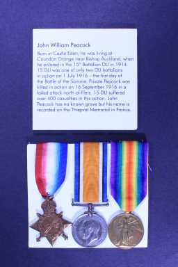 Victory Medal (1914-18) - 3922 PTE. J.W. PEACOCK. DURH.L