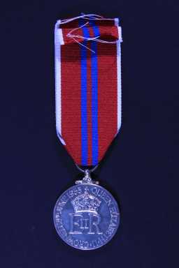 Coronation Medal (1953) - LT.COL. K.M.W. LEATHER OBE,MC 