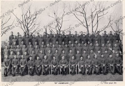 Group photograph of 'D' Company, 1st Ba...