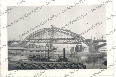 Photograph of a view of the Nijmegen Br...