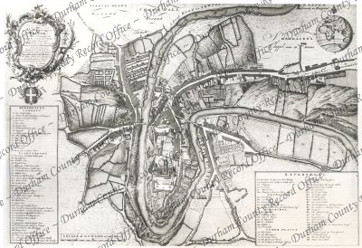Paterson's plan of Durham City, 1754... Paterson's plan of Durham City, 1754...