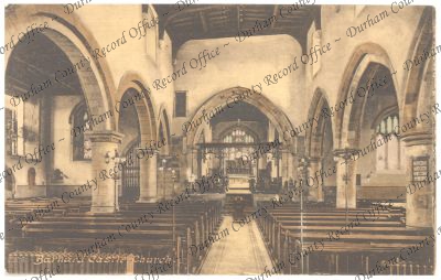 Postcard of interior of Barnard Castle C... Postcard of interior of Barnard Castle C...