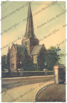 Postcard of St. Cuthbert's Church, Darli... Postcard of St. Cuthbert's Church, Darli...