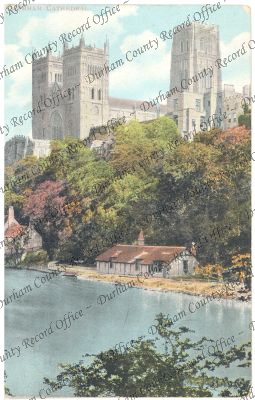 Postcard of Durham Cathedral, postmarked... Postcard of Durham Cathedral, postmarked...