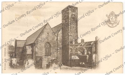 Postcard of St. Peter's Church, Monkwear... Postcard of St. Peter's Church, Monkwear...