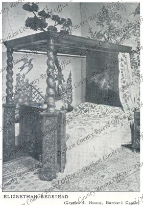 Photograph of an elaborate four poster E... Photograph of an elaborate four poster E...