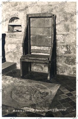 Photograph of Bede's Chair in St. Paul's... Photograph of Bede's Chair in St. Paul's...