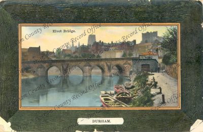Postcard of a photograph of Elvet Bridge... Postcard of a photograph of Elvet Bridge...