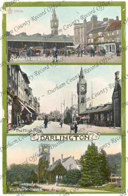Postcard of photographs of the market pl... Postcard of photographs of the market pl...