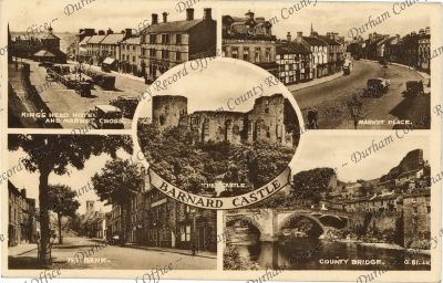 Postcard of photographs of the King's He... Postcard of photographs of the King's He...
