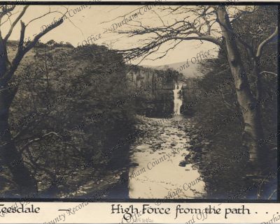 View of High Force, Teesdale, from the p... View of High Force, Teesdale, from the p...