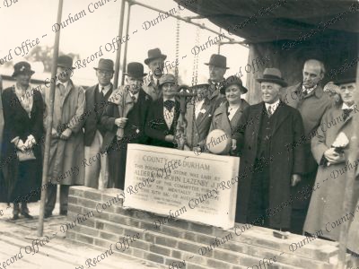 Photograph of the laying of the foundati... Photograph of the laying of the foundati...