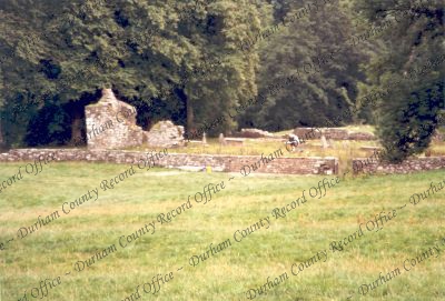 Photograph of the ruins of the original ... Photograph of the ruins of the original ...