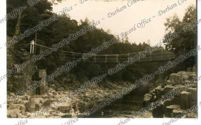 Postcard photograph of Winch Bridge, Mid... Postcard photograph of Winch Bridge, Mid...