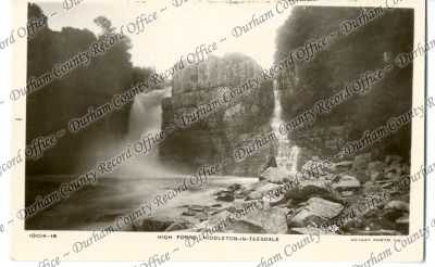 Postcard photograph of High Force, Middl... Postcard photograph of High Force, Middl...