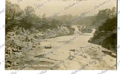 Postcard photograph of Salmon Leap, Febr... Postcard photograph of Salmon Leap, Febr...
