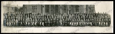 Photograph of staff and students, 1932/33
Includes  L. Mills, Rev. D. Hughes, H. Oldman, Rev. M. Petitpierre, D.E. Webster, Rev. E.F. Brayley, [ ] Axon, [ ] Colling-Ingram, [ ] Spate, [ ] Archer