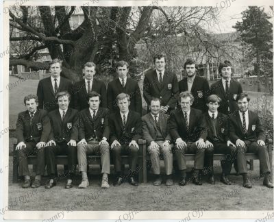Photograph of member of staff and students, c.1970