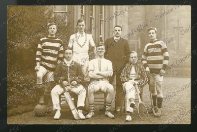 Vice-captains [1910/11]:  back row: G. Fleming, H. Fleming, T.B. Gibson, [F.] Lowley;   front row: D. Thornton, J. Wilson, E.O. Wetherill