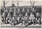 Photograph of the rugby team of the 1st Battalion, The Durham Light Infantry, taken at Shanghai, China, January, 1938 
Back row: Private J. Simpson, Lance-Corporals J.W. Hogbin, E. Hush, and F. Edwar
