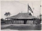 Photograph, captioned 'L' Post - Jessfield Road, showing an army outpost, taken at Shanghai, China, c.1938