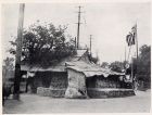 Photograph, captioned 'L' Post - Jessfield Road, showing an army outpost, taken at Shanghai, China, c.1938