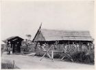 Photograph, captioned 'T' Post , showing an army outpost and checkpoint, taken at Shanghai, China, c.1938