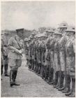 Photograph of Major-General A.P.D. Telfer-Smollet, Commander-in-Chief of the International Garrison in Shanghai, inspecting soldiers of 'B' Company, 1st Battalion, The Durham Light Infantry, on a para