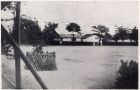 Photograph of a view of the a barracks square, taken at Great Western Road, Shanghai, China, c.1938
