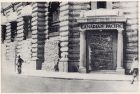 Photograph of a branch of the Canadian Pacific Bank protected by sandbags, taken at Shanghai, China, August 1938