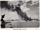 Photograph of a fire at Pootung Point, Shanghai, China, August 1938