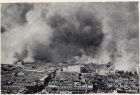 Photograph of fires within the Chapei area of Shanghai, China, August 1938