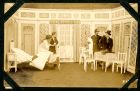 Photograph of a scene from a play taken at Rennbahn Prisoner of War camp, Munster, Germany, c.1914-18